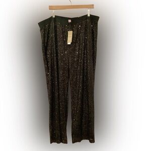Chico's Black Sequin Pull On Pant | NWT | XXL